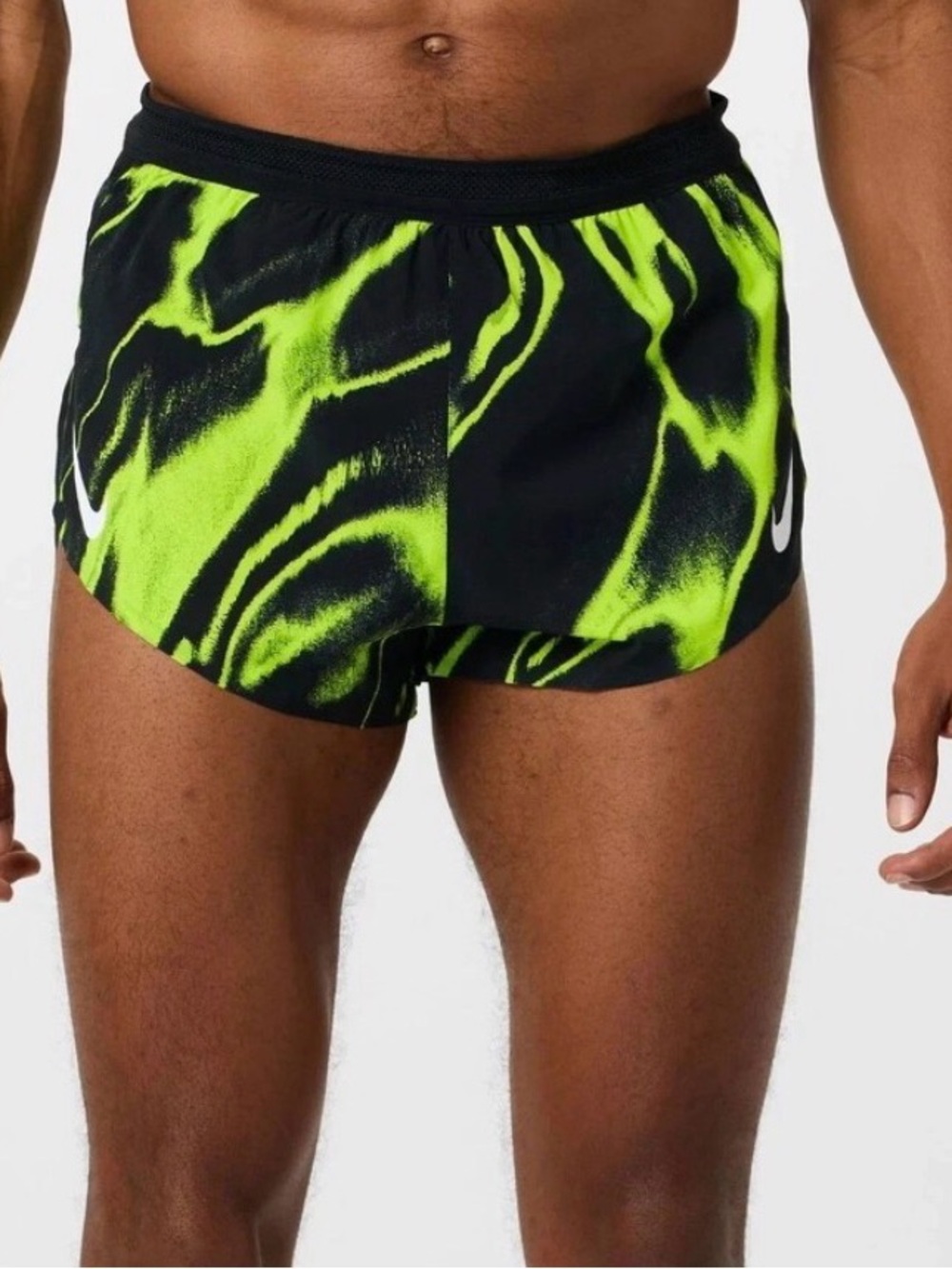 Nike‎ Dri-FIT ADV AeroSwift 2" Lined Running Shorts Black Volt HV2645-702